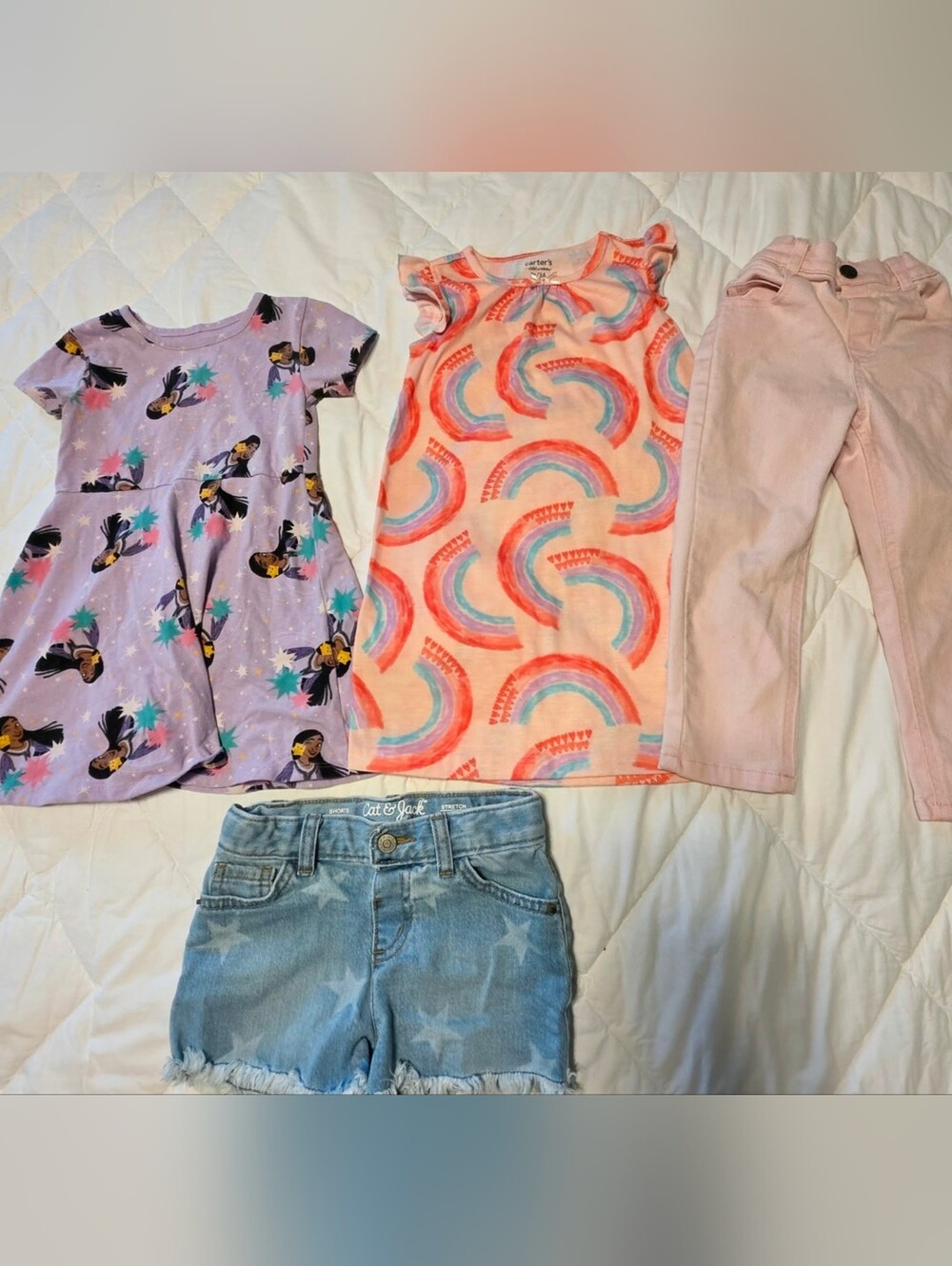 3T Girls Outfit Bundle – 4 Pieces (Tops, Dress & Bottoms)